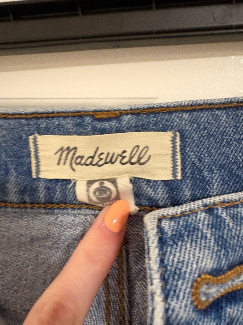Madewell Classic 90’s Straight-Leg Blue Jeans Size 25 - Picture 4 of 5